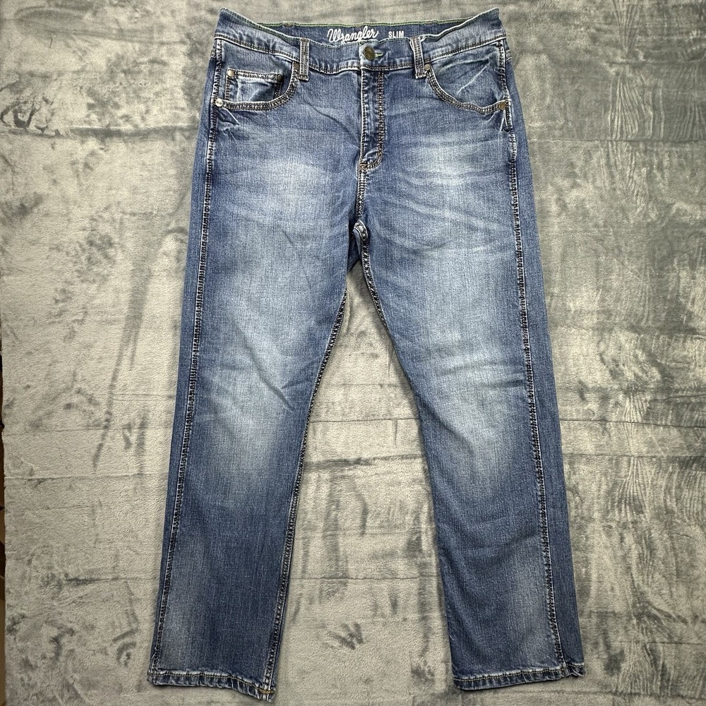Wrangler Retro Jeans Mens 36x33 (34x31) Slim Boot Cowboy Western Denim Workwear - Picture 1 of 8